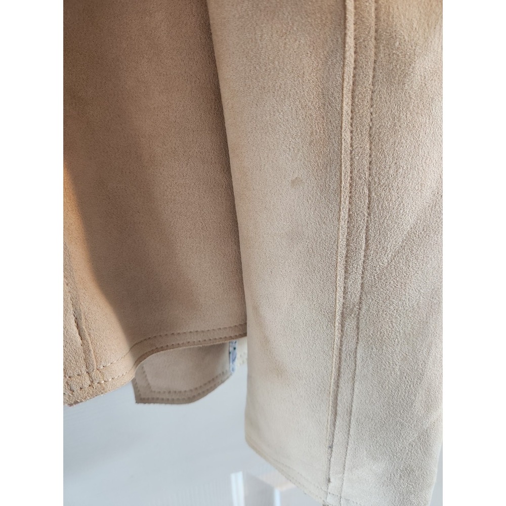 Philosophy Women's Dress Jacket Cream Faux Leather Large - Picture 4 of 6